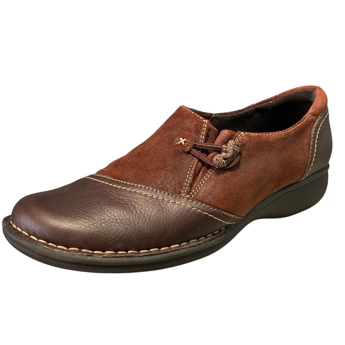 Clarks Artisan Women's Brown Suede and Leather Comfort Flats