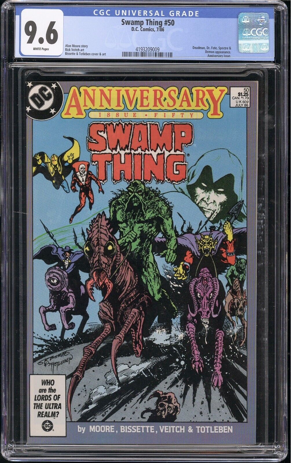 Saga of the Swamp Thing #50 CGC 9.6 NM+ 1st Justice League Dark 1986 DC Comics
