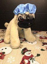 Kids Preferred 9 Doug the Pug Puppy Dog Blue Shower Cap Plush Stuffed Animal