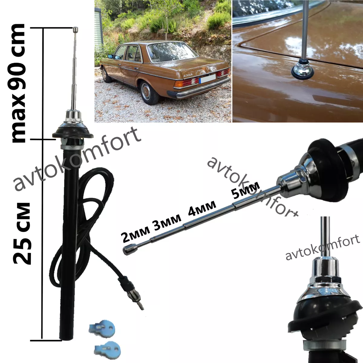 Telescopic cheap car antenna