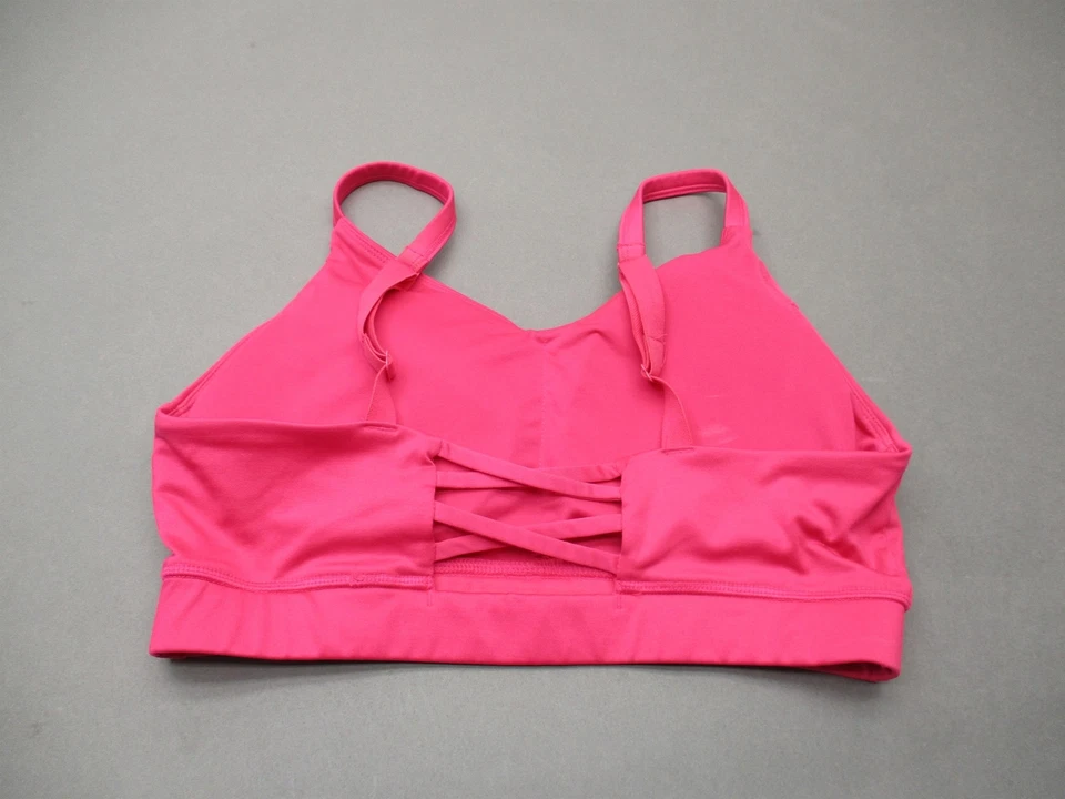 Sujetador deportivo acolchado inalámbrico rosa 3H Athletic Works talla L (12-14) para mujer Foto 3 de 4
