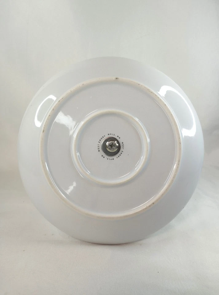 Bandeja de aperitivos West Emory Tid Bit colección Estate tres niveles plata blanco cerámica Foto 4 de 4