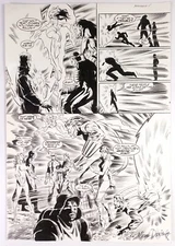 HERO ALLIANCE & JUSTICE MACHINE #1 PG 5 ORIGINAL COMIC ART DUTKIEWICZ GUSTOVICH