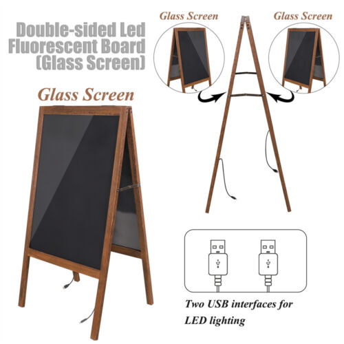 Large Dual Sided LED Message Writing Board Self-Standing Signs Neon Menu Board - Picture 9 of 12