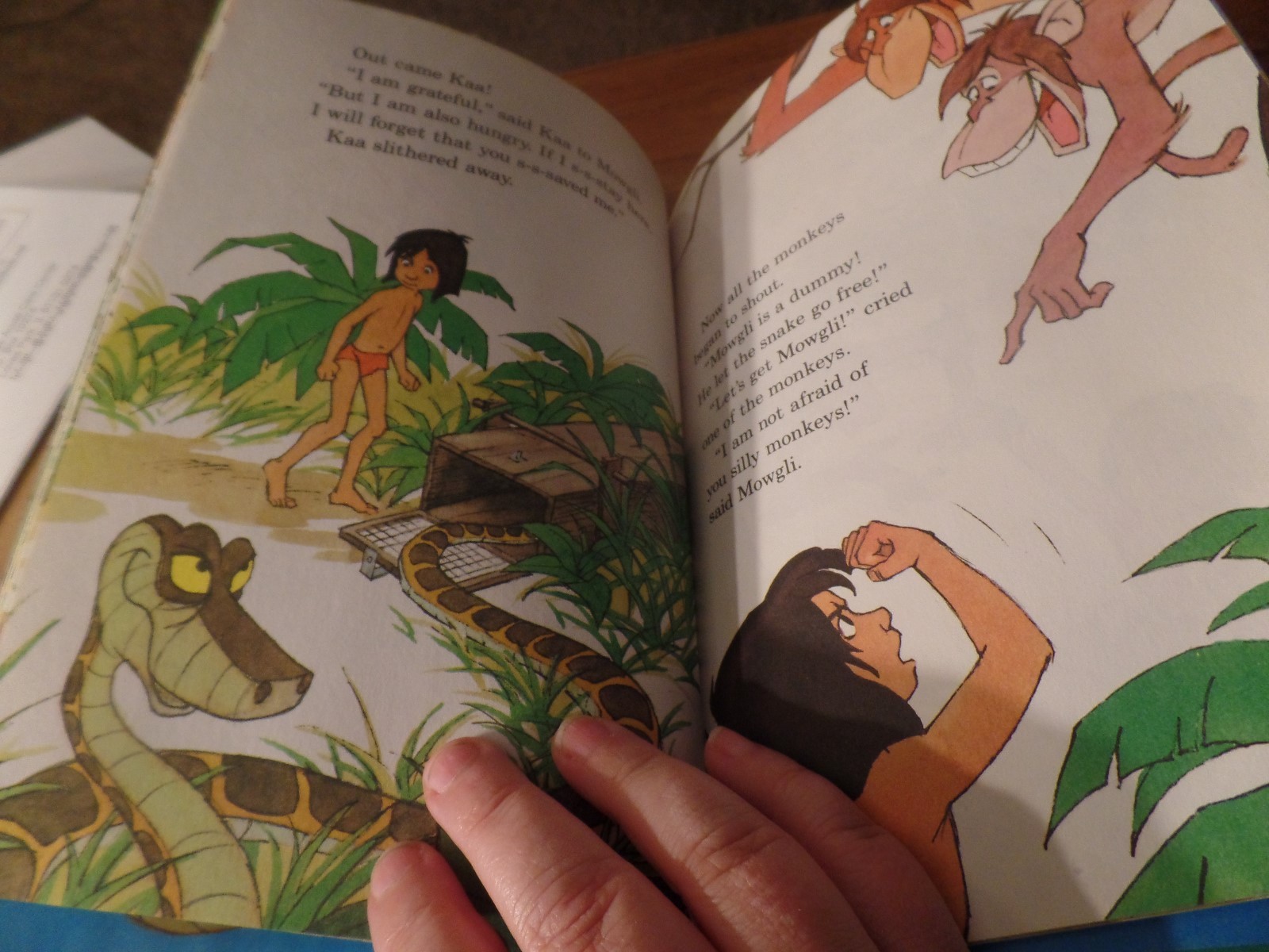 1981 Walt Disney Productions Mowgli And Kaa The Python Book 2859 Ebay