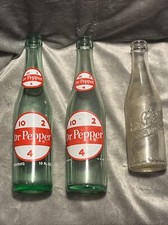 3 Vintage Dr Pepper Bottles