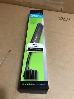 AQUATIC LIFE RENO Blue / White LED Aquarium Fixture 7-Inch Nano Clamp Light