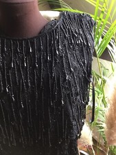 Phase eight Stunning Black Beaded Two Piece Evening Dress Petite Collection