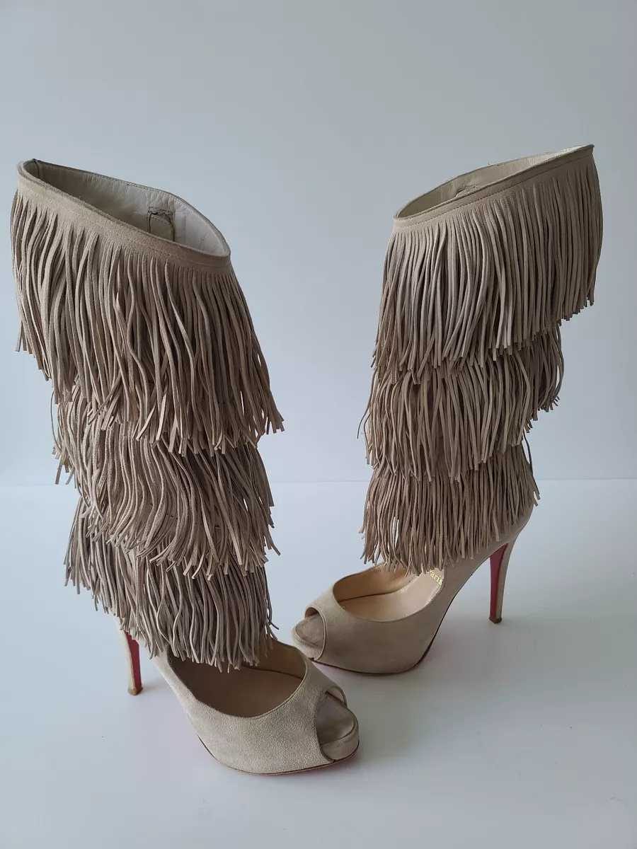 Louboutin peep hotsell toe booties