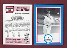 #64 AL SIMMONS, White Sox/A's ~ Shakeys Baseball's Hall of Fame/Seattle regional