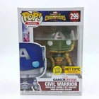 Funko Pop! Civil Warrior 299 Gold Hot Topic Exclusive Glow Marvel Comics Vinyl