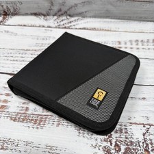Vintage 12 Disc Case Logic Soft CD Case Zip Around Black Great Condition