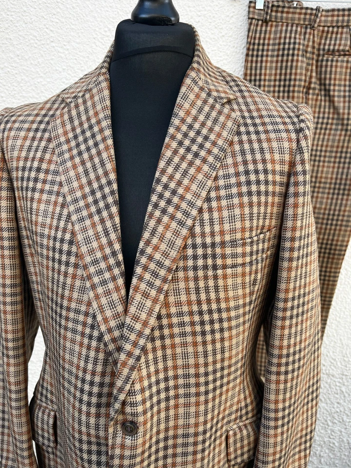 Vintage Donegal Tweed 2 Piece Wool Check Suit- 42"R W36" L28" - Image 3 of 4