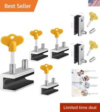 Durable Aluminum Sliding Window Locks - Set of 4 for Home and Office Security