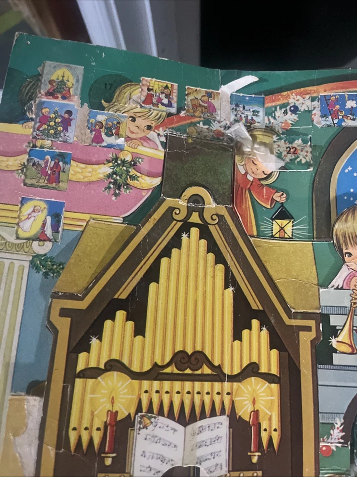 Vintage 1960’s Denmark Advent Calendar with Moving Figures - Image 2 of 3