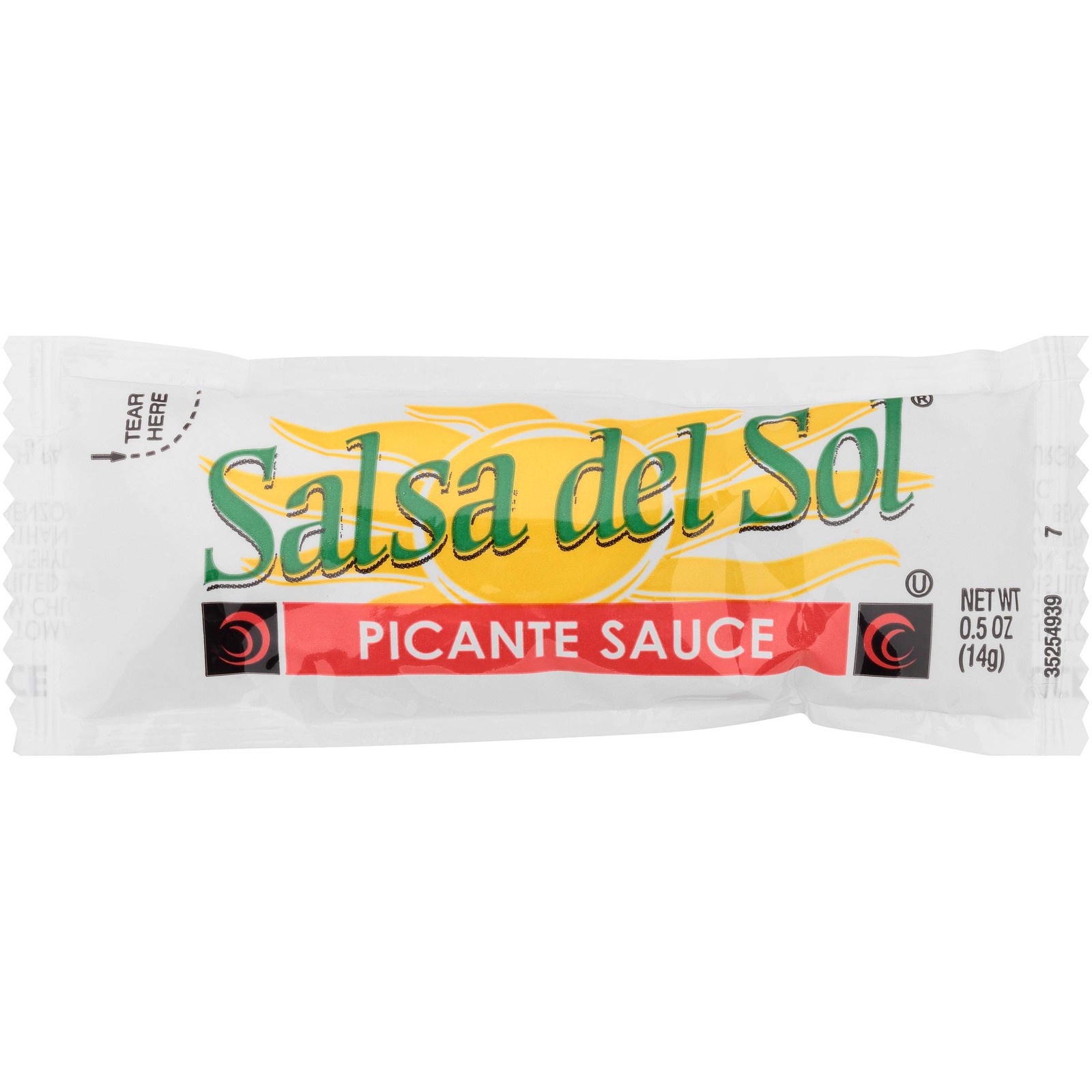 Salsa del Sol Picante Paquete de una sola porción (paquetes de 0,5 oz, paquete de 200)
