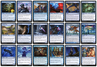 MTG - 18 x verschiedene FOIL Blue Artificer & Artefaktzauber für Commander - LP+