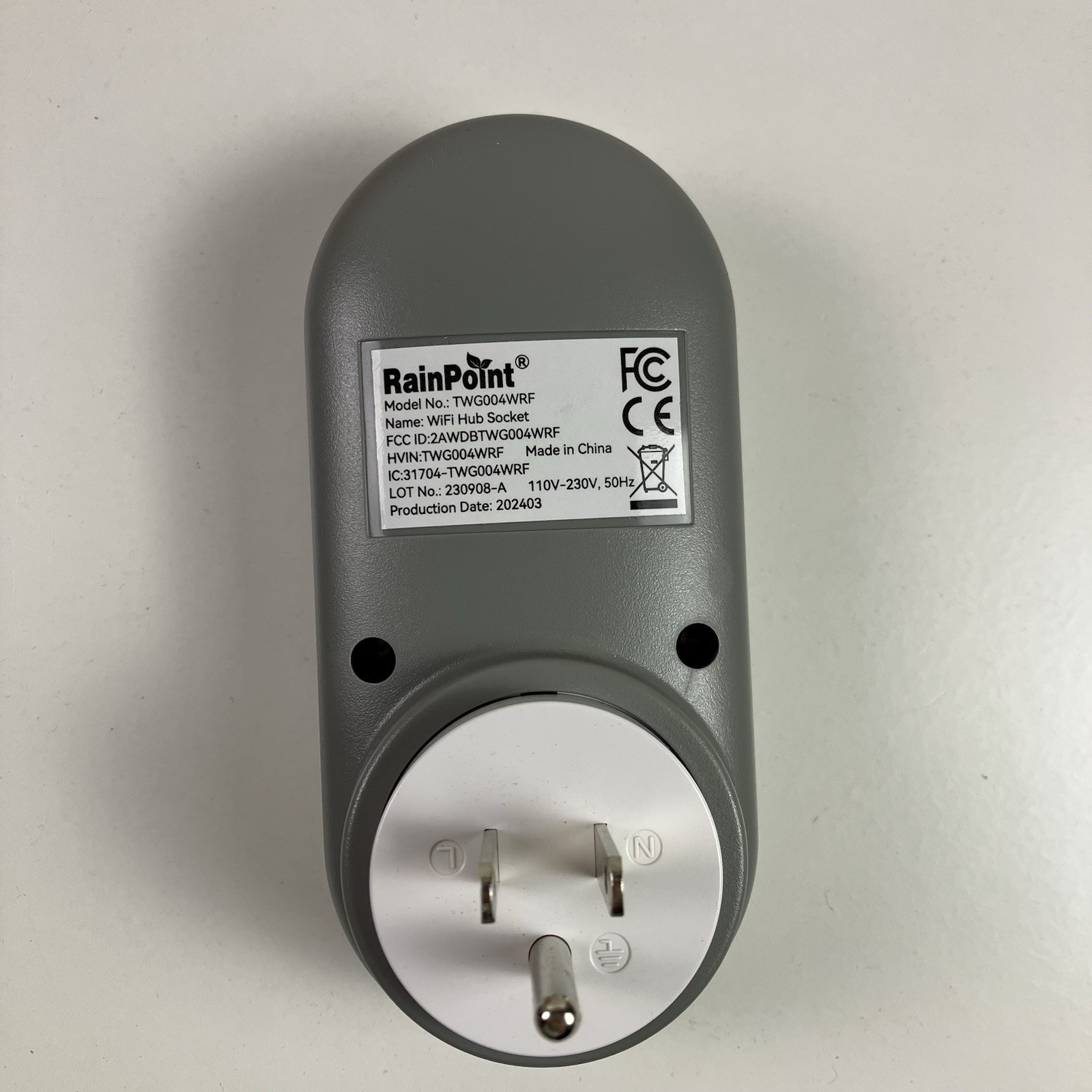 RAINPOINT WiFi Water Timer Smart Sprinkler w WiFi Hub Brass Inlet 1 Zone