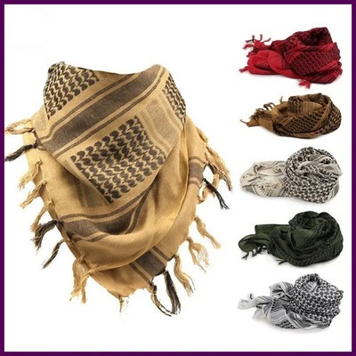 Bufanda táctica árabe unisex, ligera, estilo militar, a cuadros, estilo militar