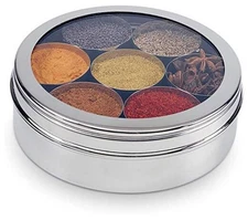 Mother's Day Gifts Stainless Steel See Through Spice Masala Box Container 7 