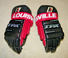VINTAGE LOUISVILLE TPX TPXGL4 LEATHER ICE HOCKEY GLOVES 14-15 INCH,GREAT SHAPE.