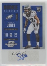 2017 Contenders Optic Rookie Ticket Blue Prizm 14/25 Sidney Jones #154 Auto s3g
