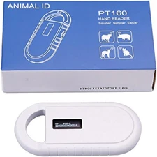 PT160 Pet Microchip Scanner FDX-B & ID64 chip Supported 123 *60 *16 mm, White 