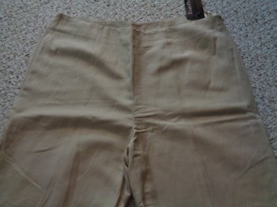 NWT Women's EVAN PICONE khaki camel color Westbury Gardens pants, 8