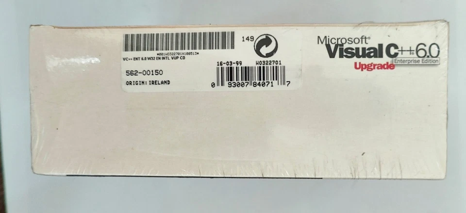 Microsoft Visual C++ 6.0 Enterprise Edition Upgrade Sealed Lightlighty Crushed - Bild 3 von 4