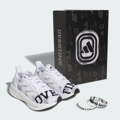 Sz 9 W - ADIDAS X OVERTIME ULTRABOOST 5X SHOES, White/Black
