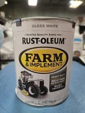 Rust-Oleum Farm & Implement Heavy Duty Paint- Gloss White- 1Qt Can