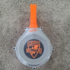 Nerf N Strike Elite 25 Max Dart Round Ammo Magazine Drum Clip Grey  Orange