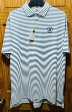 PETER MILLAR 2025 U.S. OPEN OAKMONT WHITE GREEN BLUE SUMMER COMFORT GOLF POLO XL