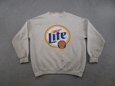 Vintage 90s Miller Lite Pilsner Beer Graphic Size XL Drinking THRASHED READ