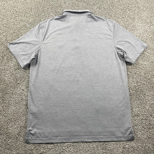 Vineyard Vines Polo Shirt Men Large Gray Striped Performance Heather Sankaty OTG - Picture 12 of 13