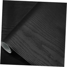  Black Contact Paper 16"x118" Wood Peel and Stick 118" x 16" black wood