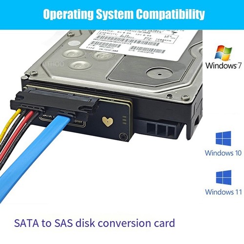 Adaptateur carte d'extension SATA vers SAS 6 Gbit/s SATA (7&15) 22 broches mâle vers SAS 29 broches8684 - Photo 4/10