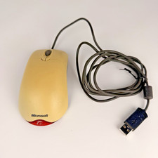 Microsoft Wheel Mouse Optical USB PS/2 Compatible Tested Working Vintage