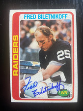 Fred Biletnikoff Autographed  1978 Topps Football Card #415 Raiders HOF