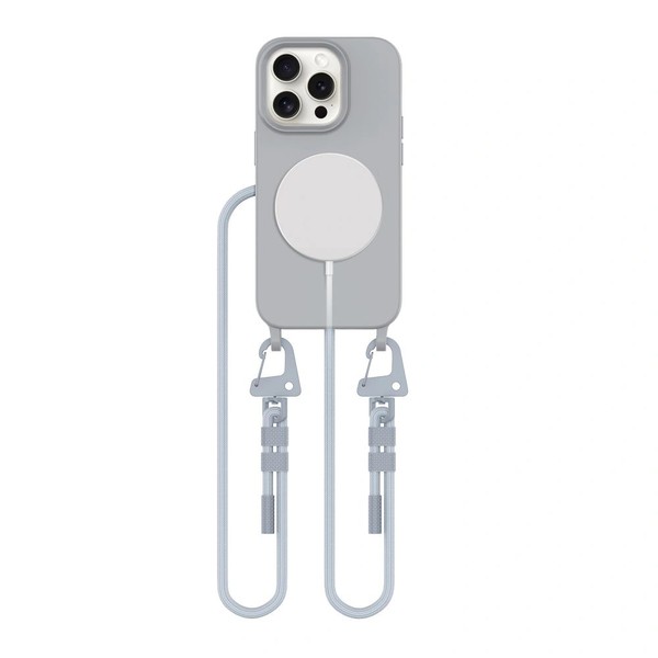 Etui Tech-Protect Magnecklace Magsafe Apple Iphone 15 Pro Crayon Grey-image