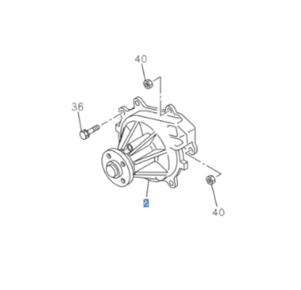 Bomba de agua OEM para ISUZU NPR NPR-HD NQR 4HG1T 4,6 L 4HE1 4,8 L 98-04 Foto 2 de 4