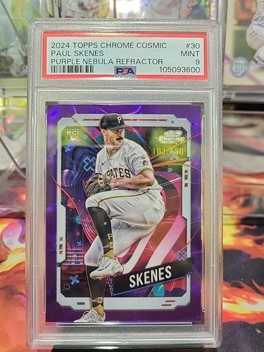 2024 Topps Cosmic Chrome - Paul Skenes #30 Purple Nebula Refractor /150 (RC)