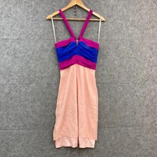 George Dress Womens 8 Multicolour Silk Evening Sleeveless Party Cocktail 5802