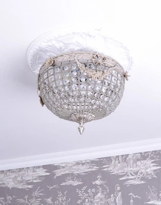 MARKENLOS Deckenlüster Rokoko Lampe Hängelampe Kristalle Deckenleuchte Kronleuchter Lüster