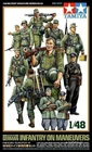 WW II GERMAN INFANTRY ON MANEUVERS (SET OF 17 FIGURES) #32530 1/48 TAMIYA