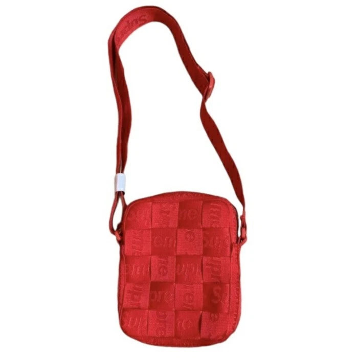 Sac à bandoulière rouge / tissé Suprême 2023Ss