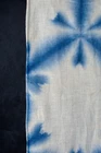 Vintage Japanese Indigo Shibori Cotton Fabric / Sekka Pattern Textile Scrap