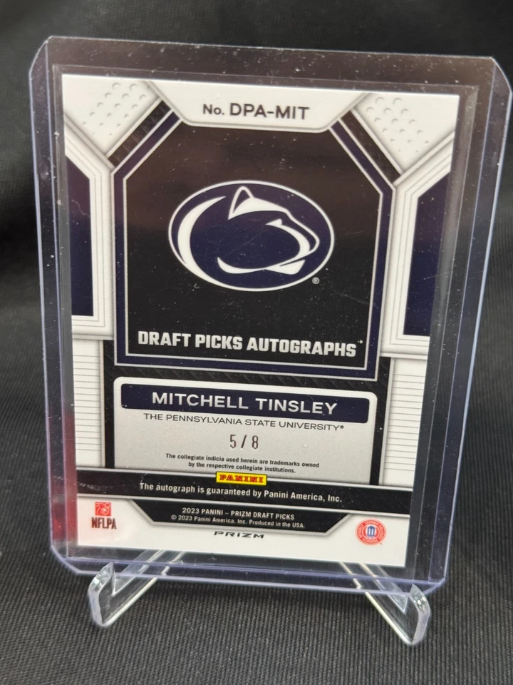 2023 Prizm Draft Mitchell Tinsley Green Shimmer Refractor Auto #5/8 Commanders - Image 2 of 2