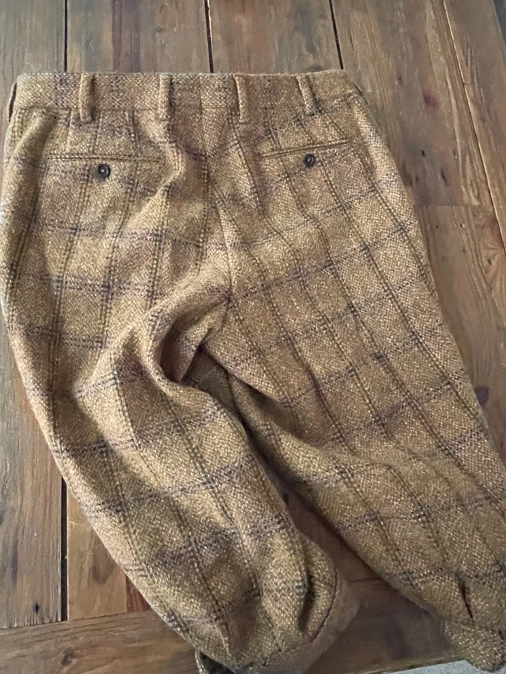 NEU Jagdhose/Knickerbocker Tweed florentinisch beige-gelb-grün kariert Gr.52 - Bild 4 von 4