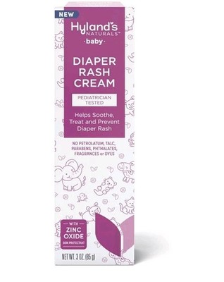 Hylands Naturals Baby Diaper Rash Healing Cream With Zinc Oxide 3 Ounces *READ*